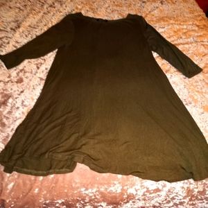 Small Super Soft Olive Green Tunic Shirt